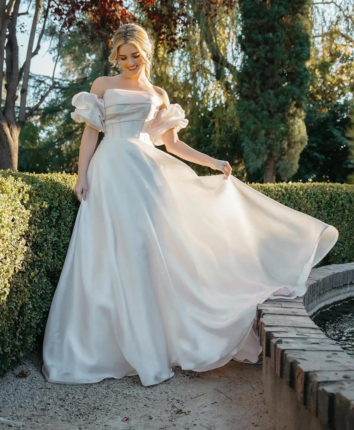 Model wearing a Stella York wedding dress