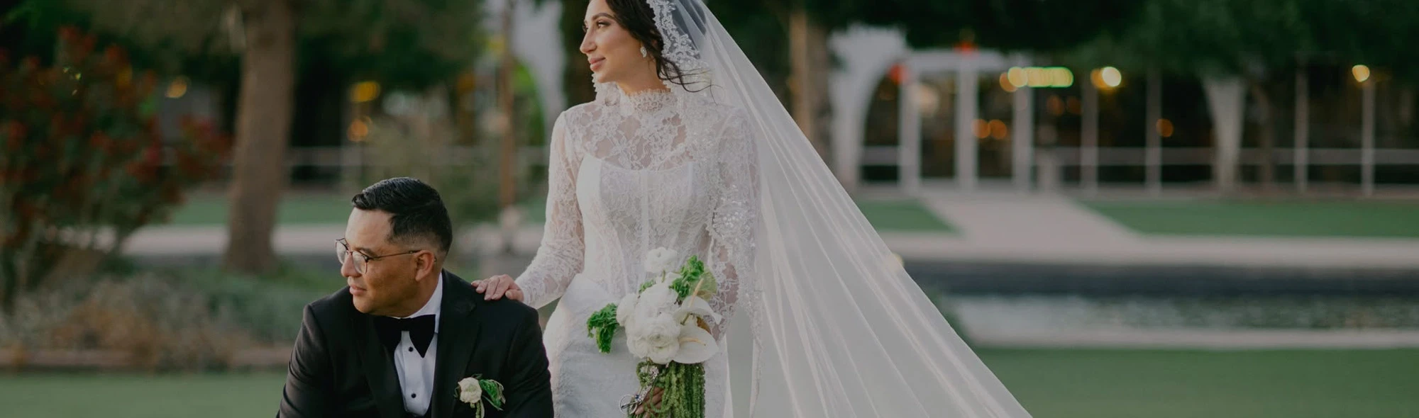 Photo of the real bride and groom
