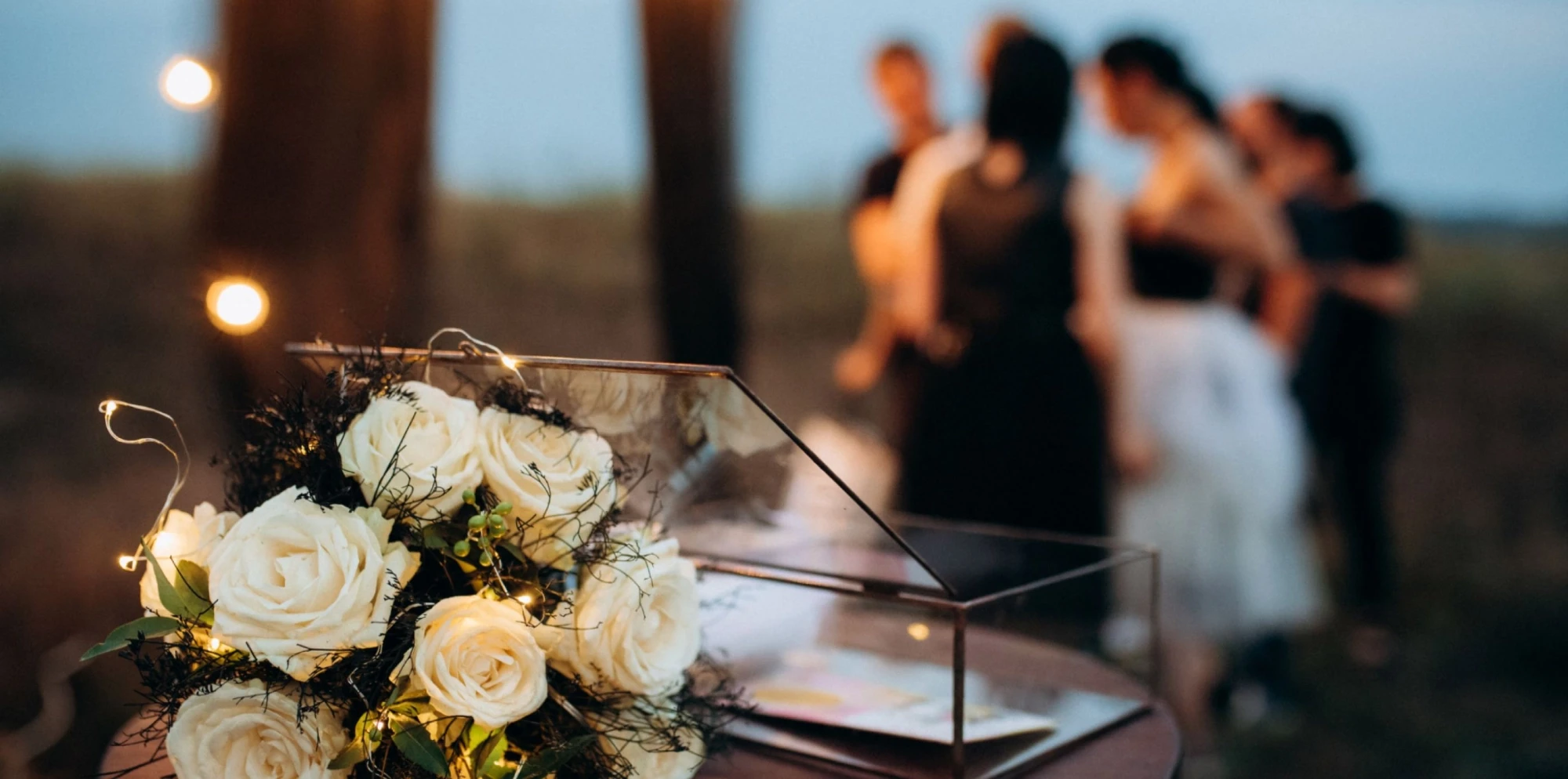 Model wearing white bridal gown