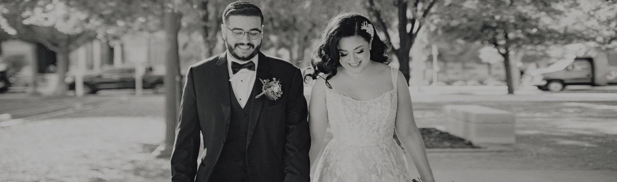 Photo of the real bride and groom