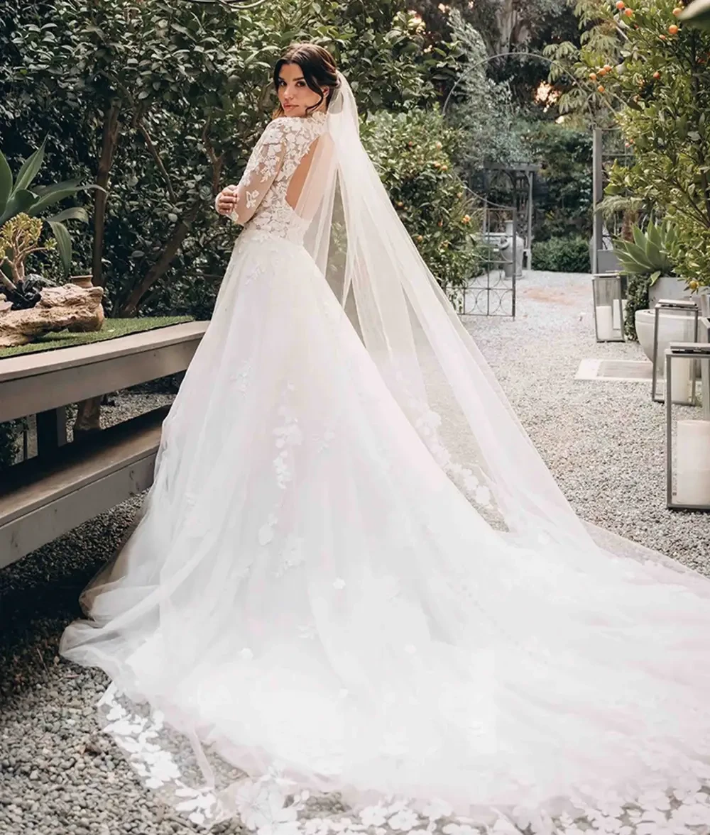 Model wearing a Stella York wedding dress