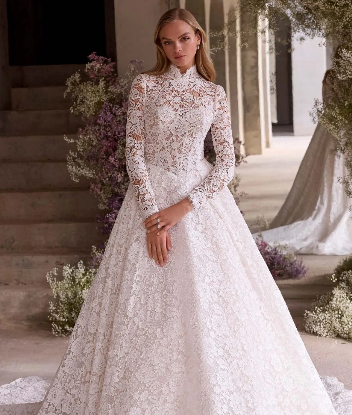 Model wearing a Morilee wedding dress