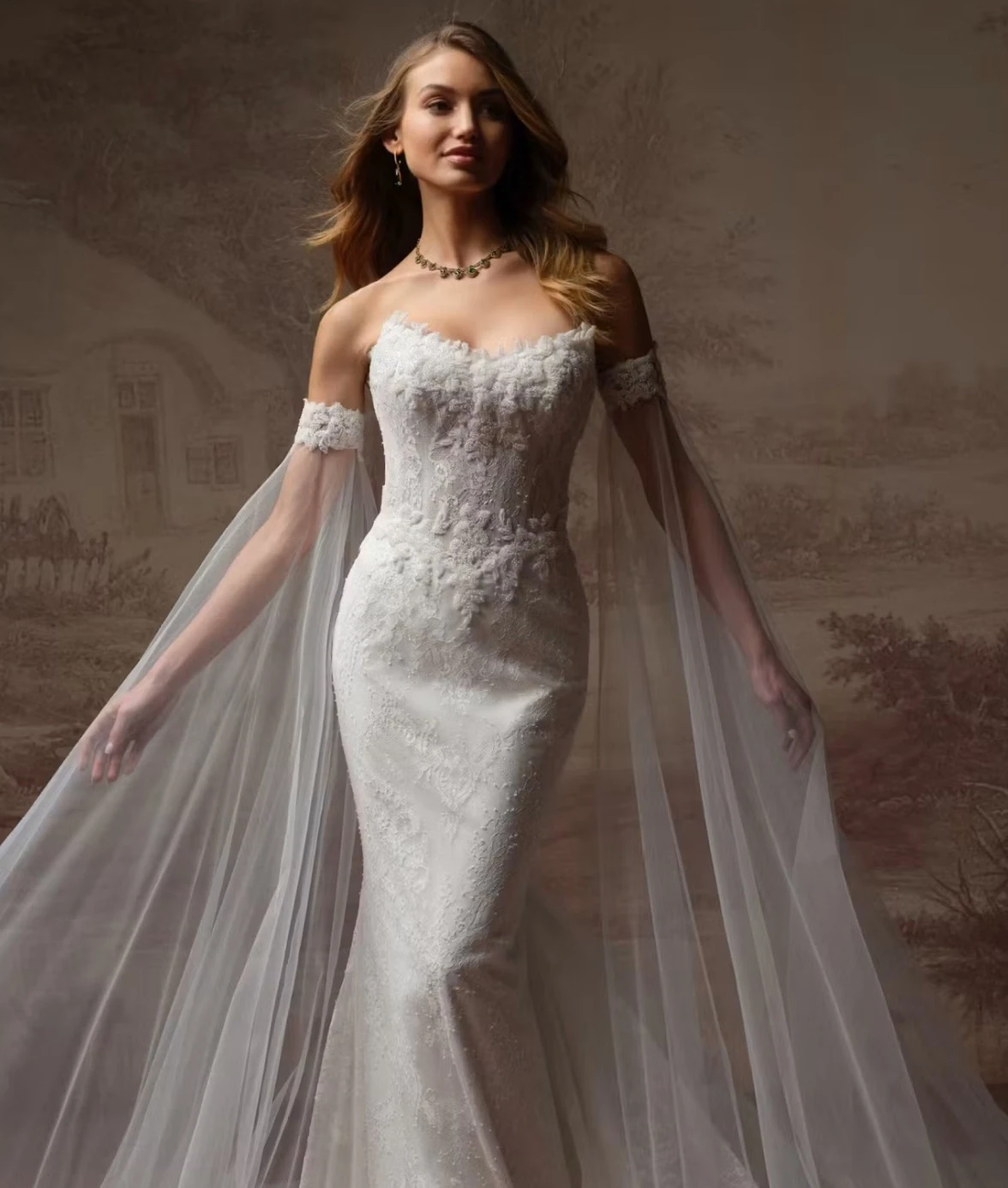 Model wearing a Maggie Sottero wedding dress