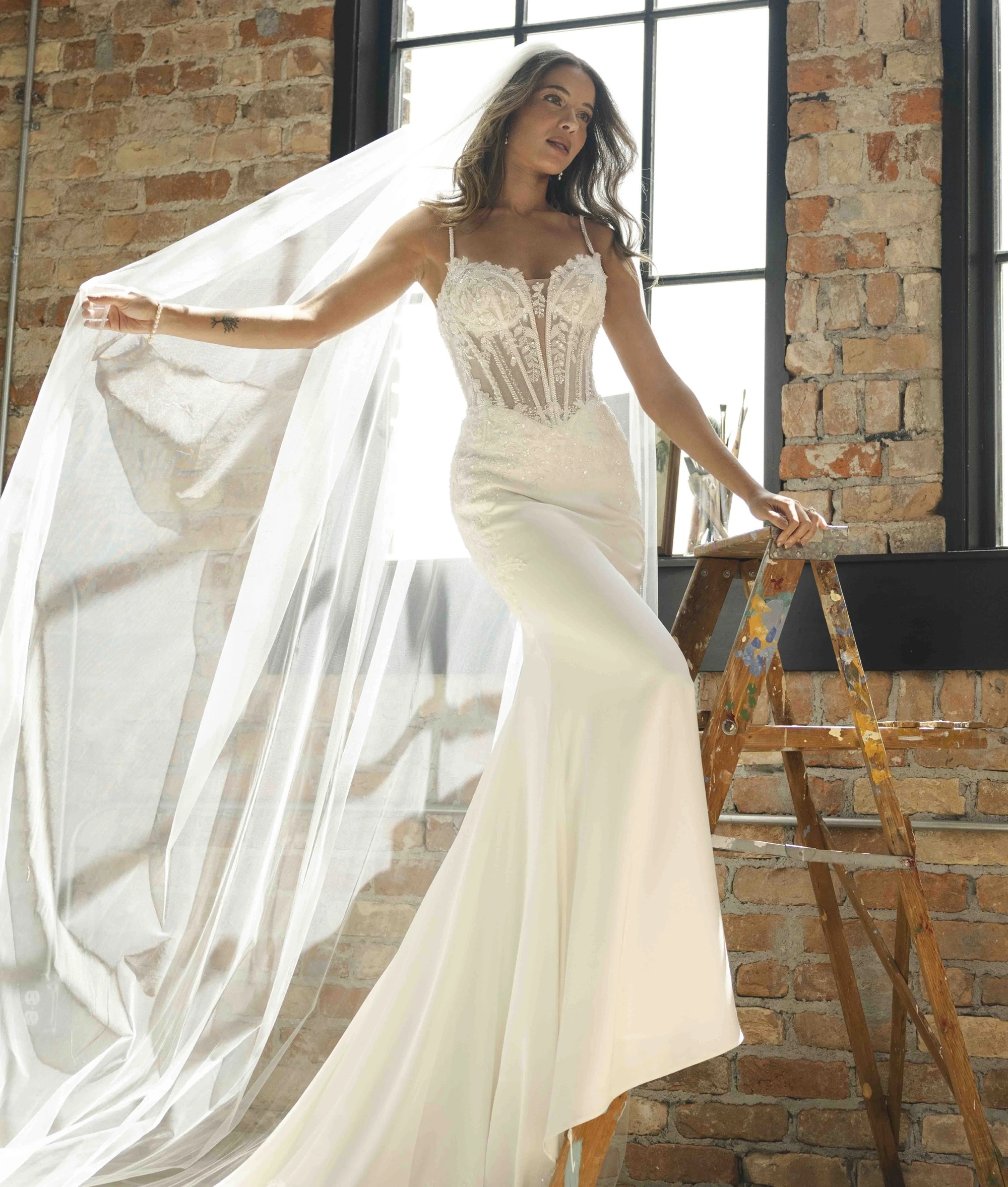 Model wearing a Maggie Sottero wedding dress