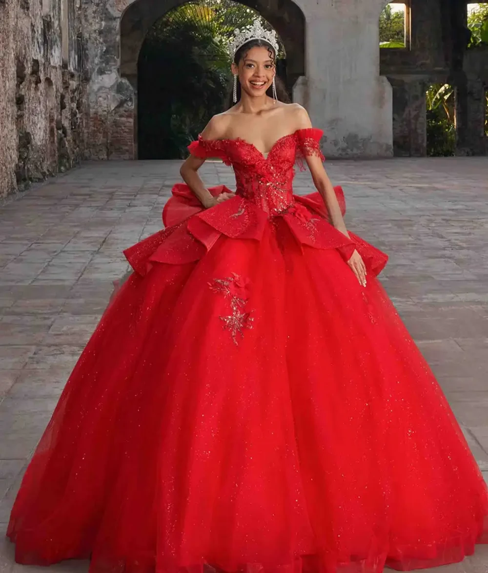 Model wearing a Morilee quinceanera dress