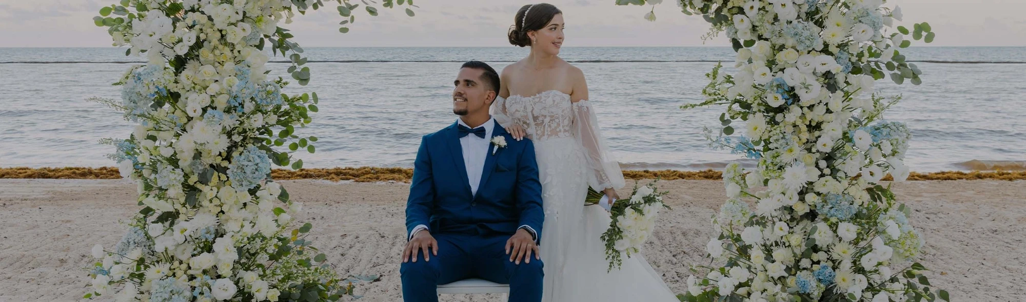 Photo of the real bride and groom