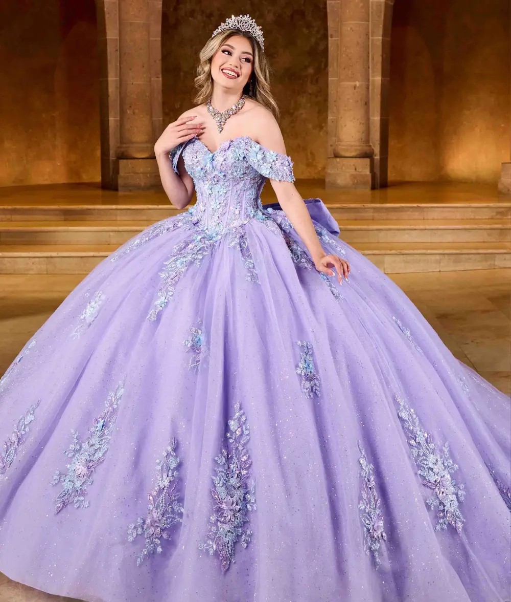 Model wearing a Rachel Allan dress