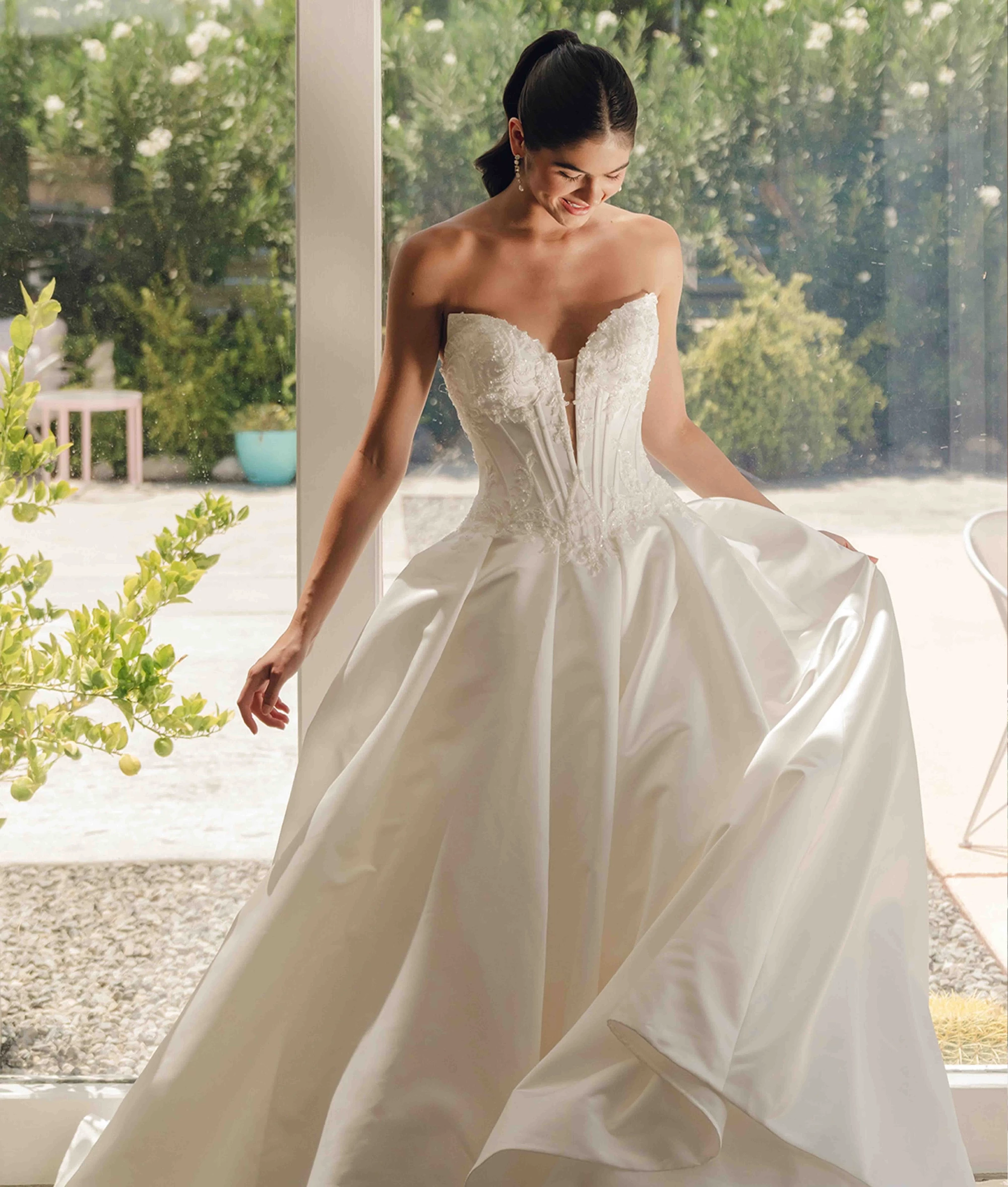 Model wearing a Stella York wedding dress