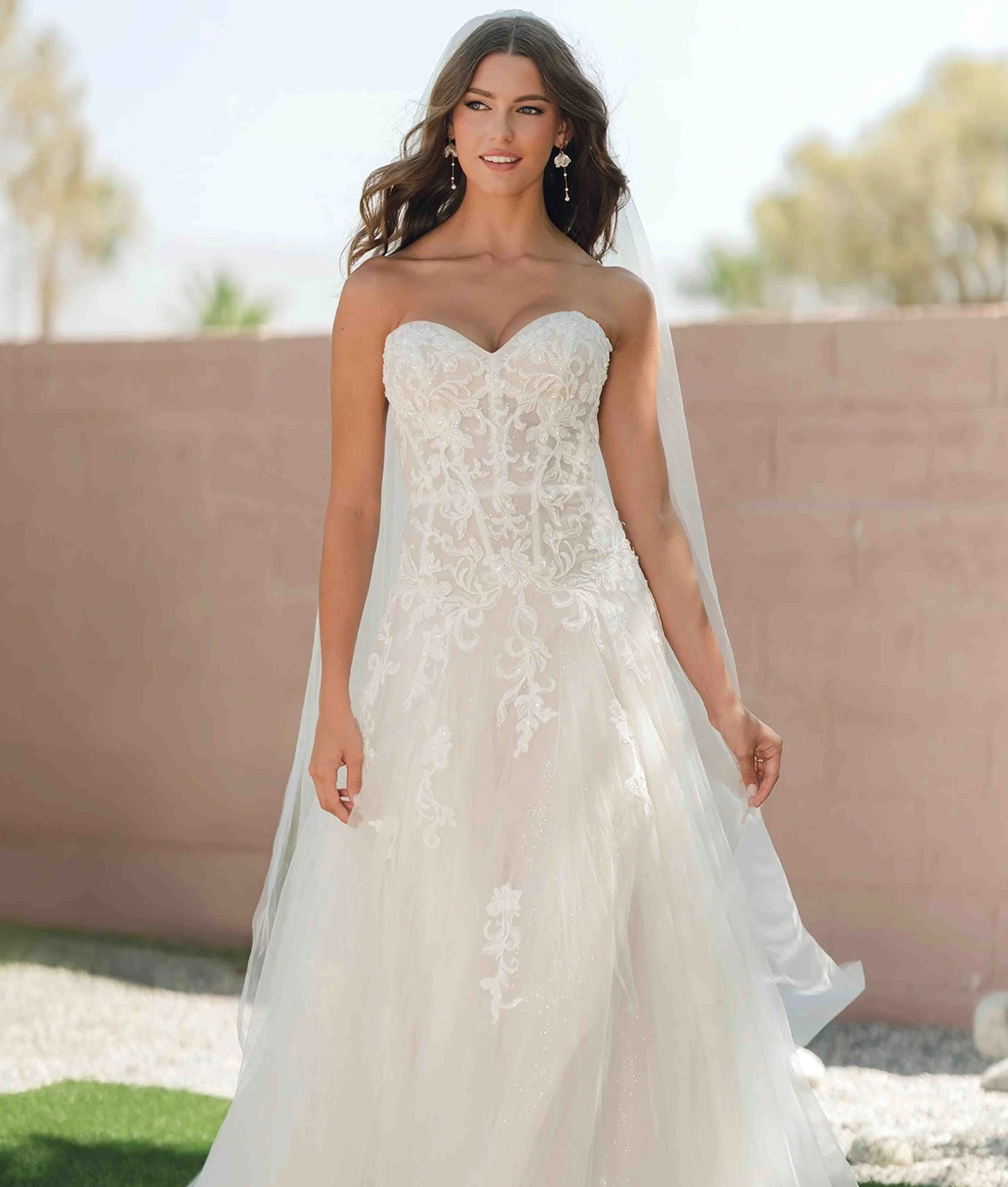 Model wearing a Stella York wedding dress