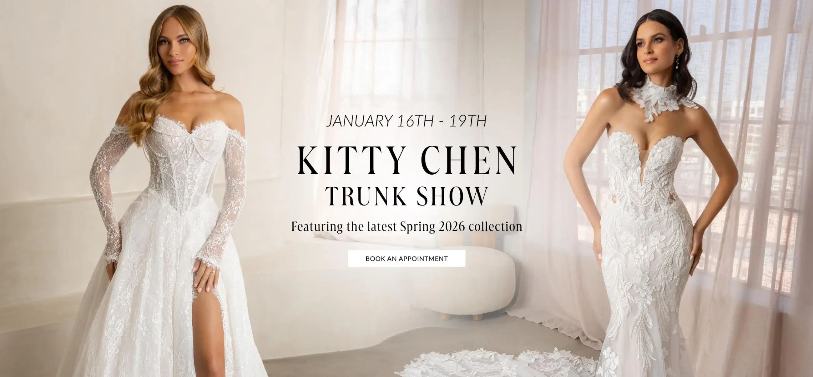Kitty Chen Trunk Show at Bridal Novias in El Paso